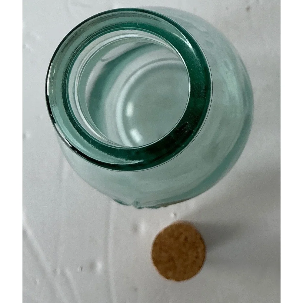 Vintage Milk Bottle Embossed Cow Absolutely Pure Milk‎ Italy Green Glass